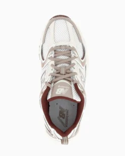 NEW BALANCE - SNEAKERS LIFESTYLE BIANCHE CON DETTAGLI MARRONI E BEIGE DA DONNA, U530COB