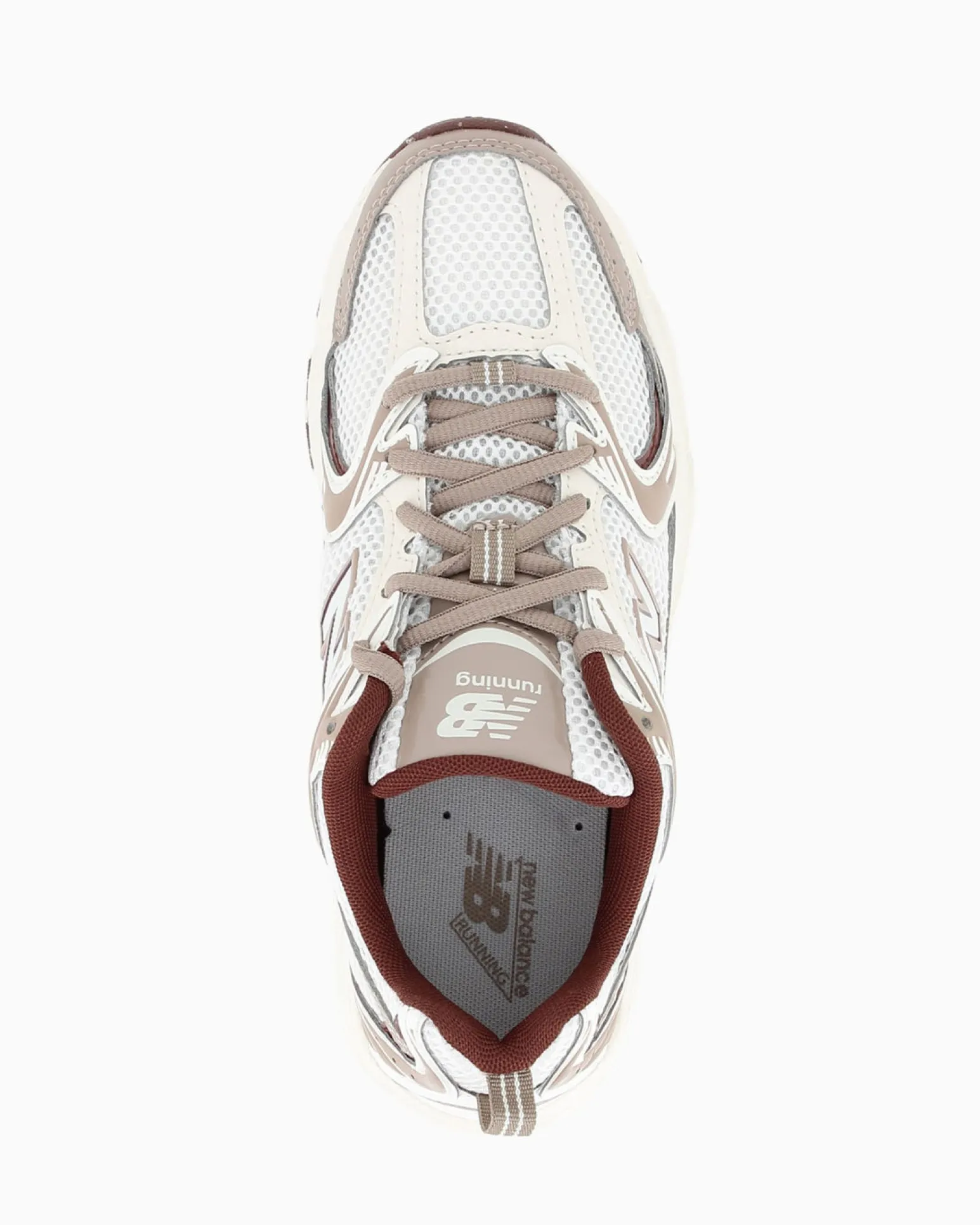 NEW BALANCE - SNEAKERS LIFESTYLE BIANCHE CON DETTAGLI MARRONI E BEIGE DA DONNA, U530COB