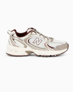 NEW BALANCE - SNEAKERS LIFESTYLE BIANCHE CON DETTAGLI MARRONI E BEIGE DA DONNA, U530COB