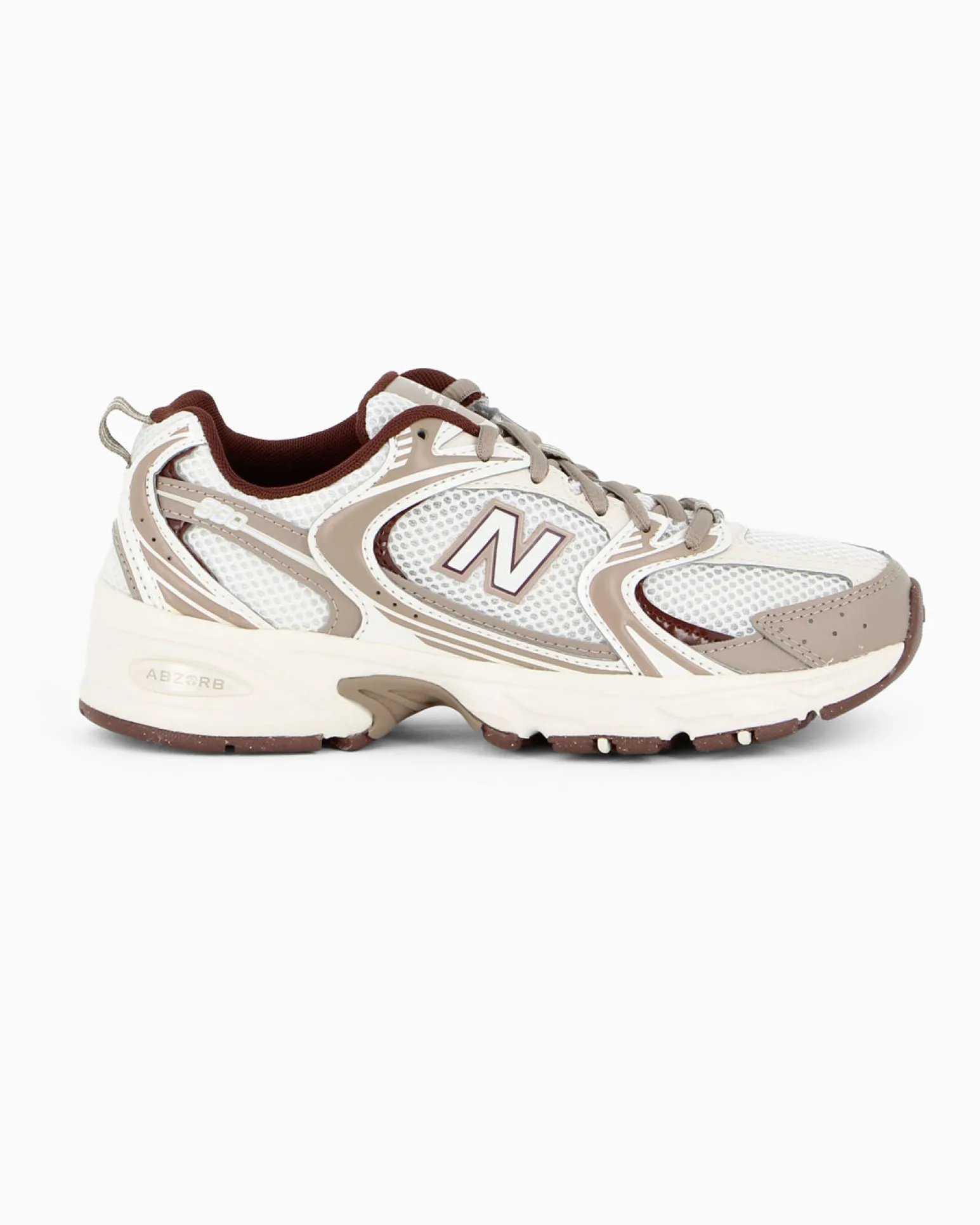 NEW BALANCE - SNEAKERS LIFESTYLE BIANCHE CON DETTAGLI MARRONI E BEIGE DA DONNA, U530COB