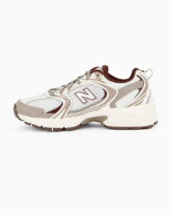 NEW BALANCE - SNEAKERS LIFESTYLE BIANCHE CON DETTAGLI MARRONI E BEIGE DA DONNA, U530COB