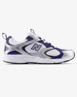 NEW BALANCE -  SNEAKERS LIFESTYLE  BIANCA CON DETTAGLI SILVER, BLU E NERI,  U40825M