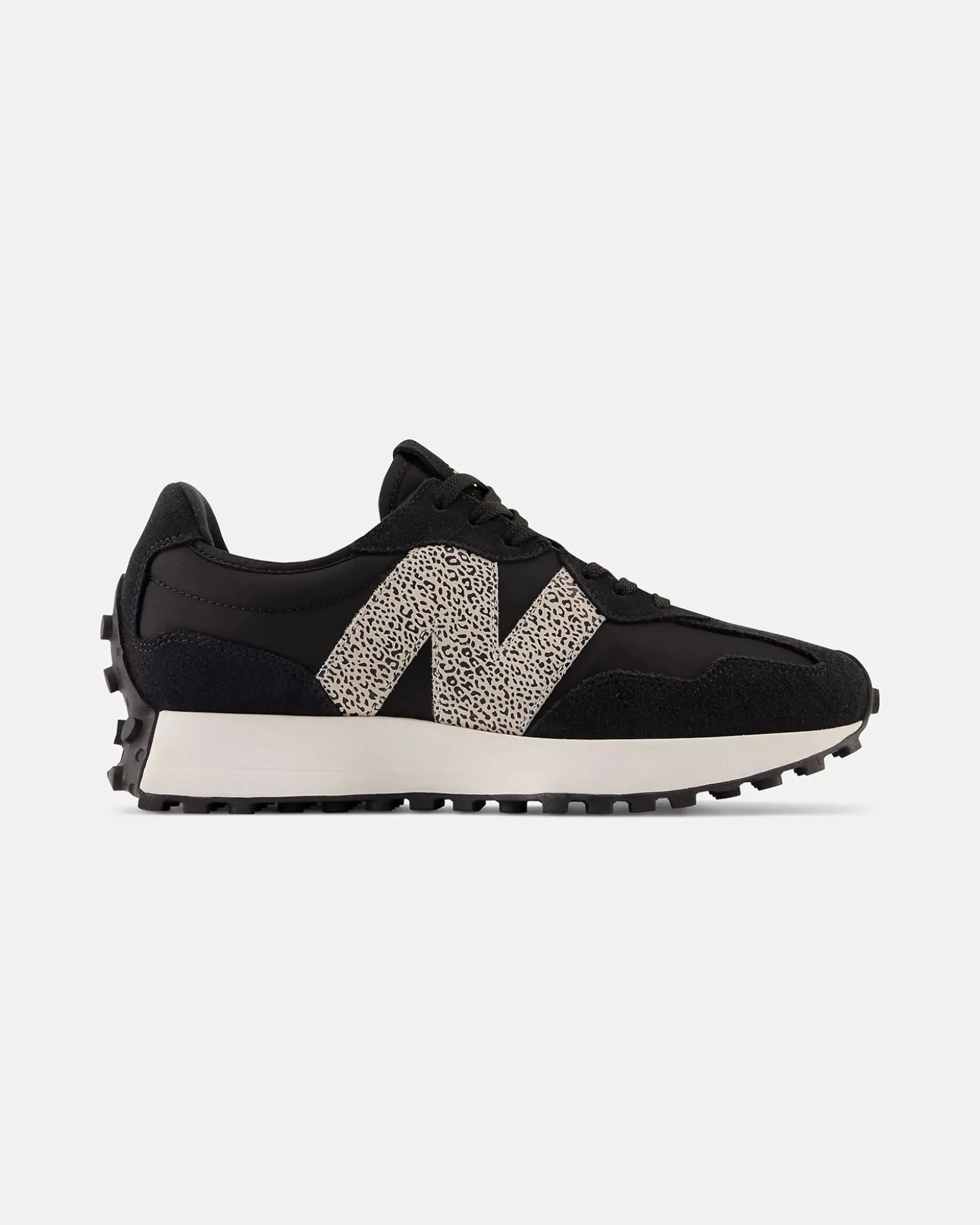 NEW BALANCE 327- Sneakers nera da donna con logo maculato - WS327PH