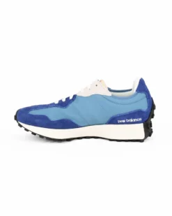 NEW BALANCE - SNEAKERS UOMO CELESTE E BLU LIFESTYLE SUEDE/TEX VARSITY - U327VD