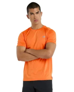 NEW BALANCE - T SHIRT DA ALLENAMENTO SPORT ESSENTIALS ARANCIONE DA UOMO, MT41222SIZ
