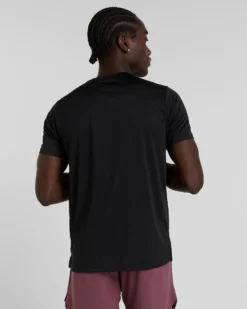 NEW BALANCE - T-SHIRT MEZZA MANICA ESSENTIALS PRINTED RUN  NERA DA UOMO, MT51206BK