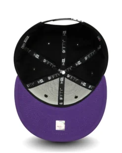 NEW ERA - Cappello a visiera piatta nero con logo Lakers - 9 FIFTY