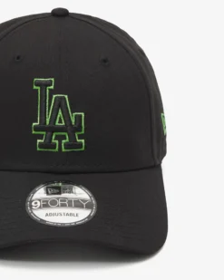 NEW ERA - Cappello nero regolabile con logo verde - 9 FORTY