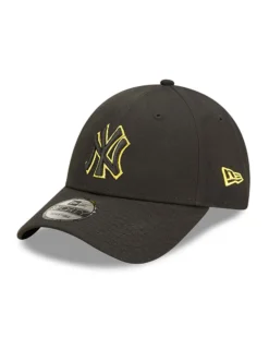 NEW ERA - Cappello nero regolabile con logo giallo - 9 FORTY