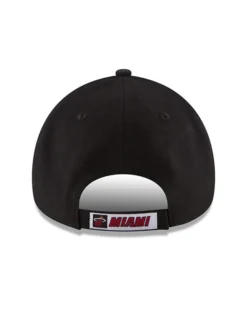 NEW ERA - Cappello regolabile nero con logo Miami Heat - 9FORTY