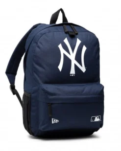 NEW ERA - Zaino blu e bianco con spallacci regolabili e tasca frontale