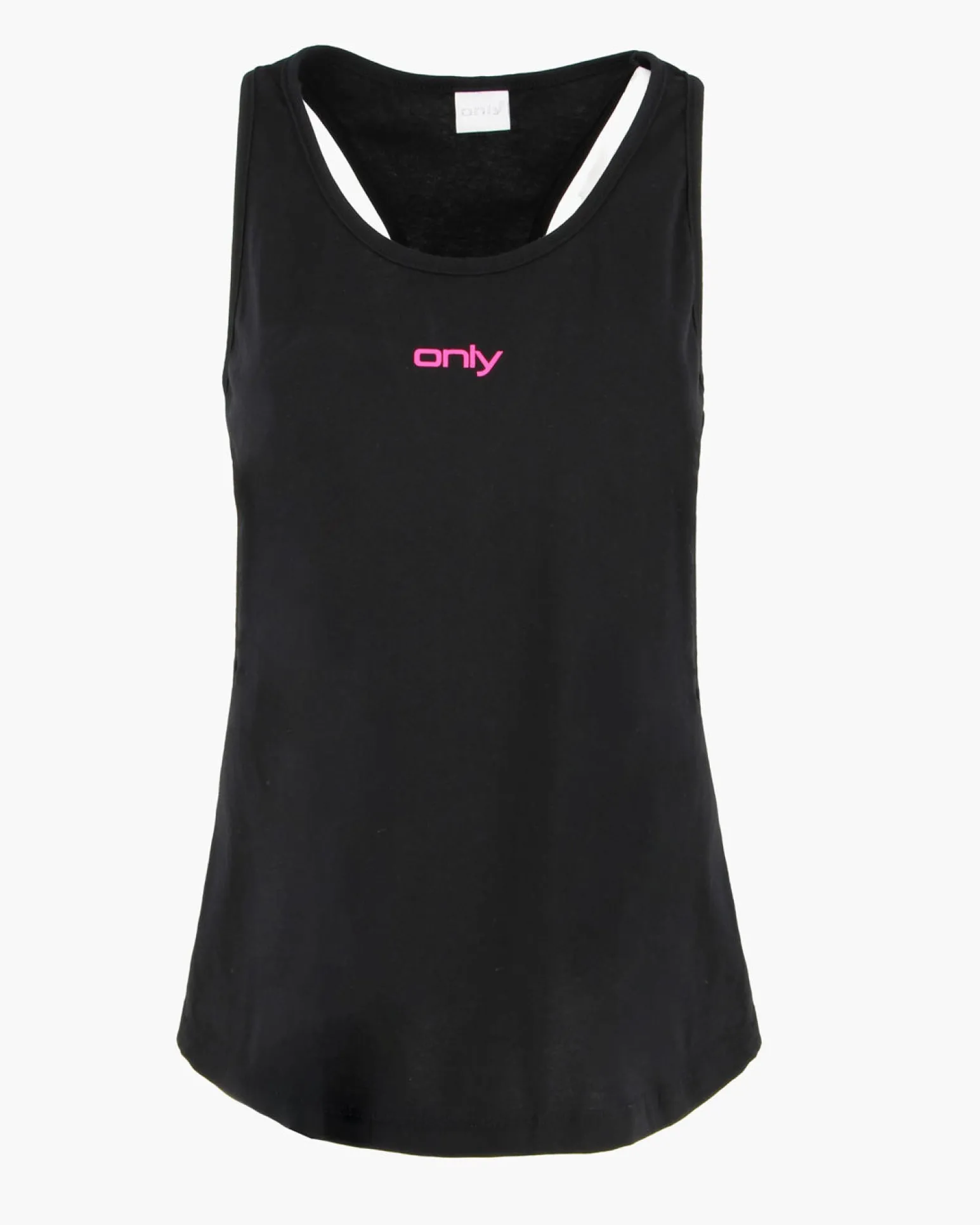 ONLY - CANOTTA SPORTIVA NERA CON DETTAGLI FUXIA DA DONNA - 10106