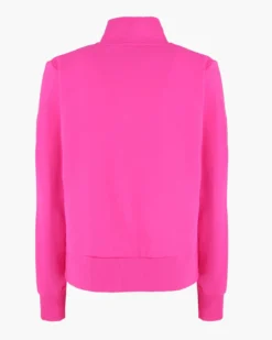 ONLY -  FELPA FULL ZIP FUXIA   CON LOGO STRASS DA DONNA, 10107