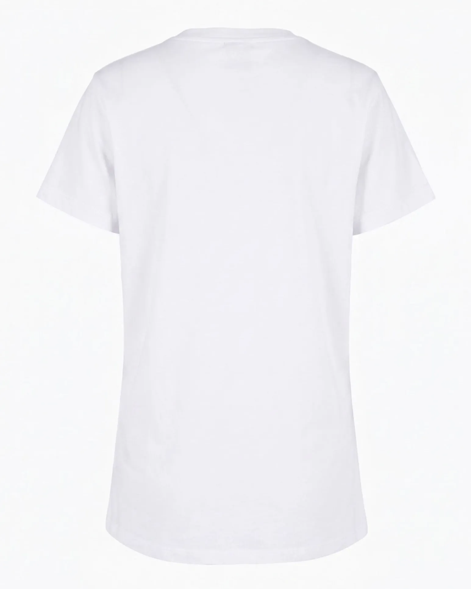 ONLY - T-SHIRT MEZZA MANICA BIANCA DA DONNA CON LOGO STRASS - 10125