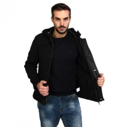 ON SPIRIT - GIACCA NERA CON CAPPUCCIO