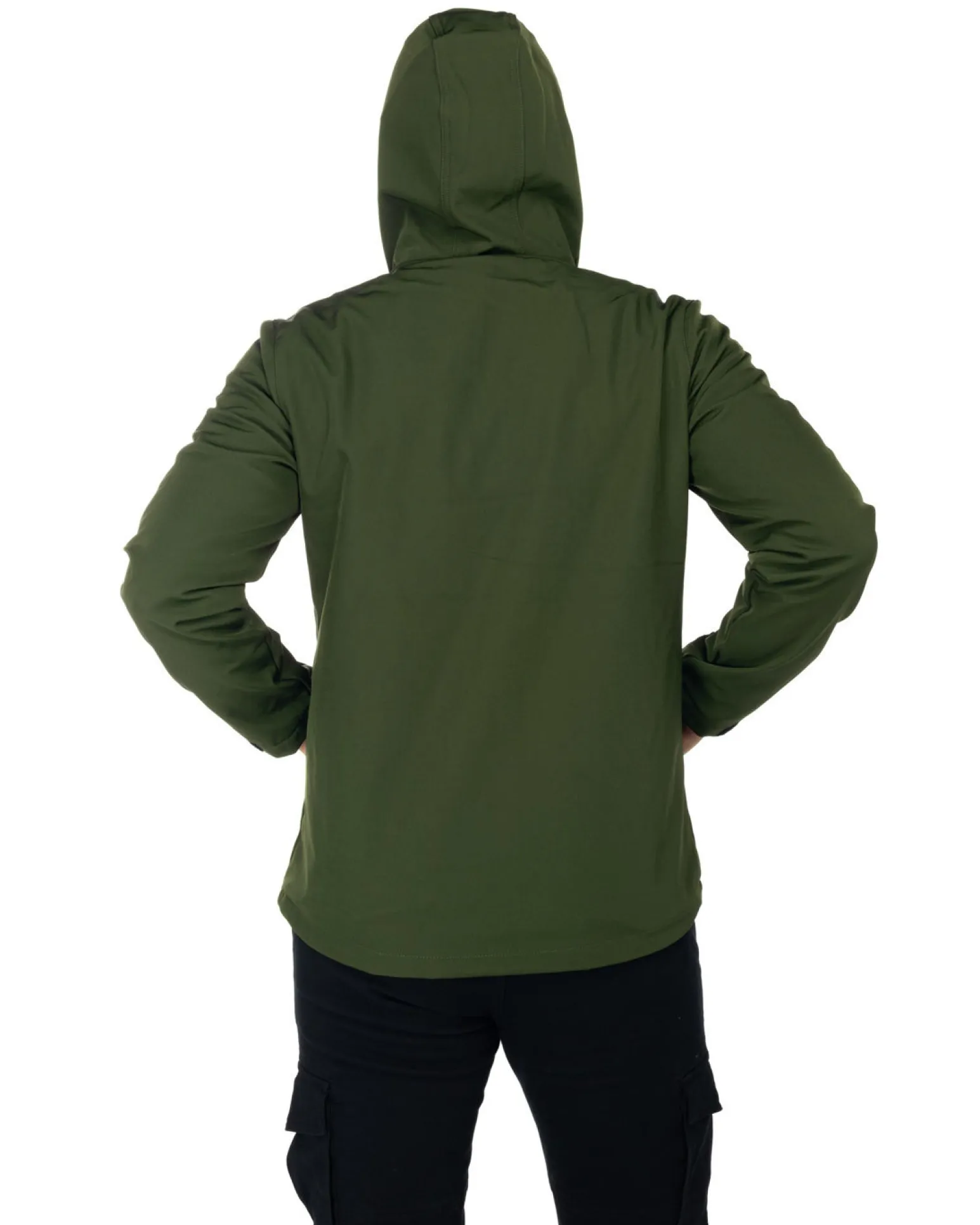 ON SPIRIT - GIACCA VERDE IN SOFTSHELL CON CAPPUCCIO DA UOMO AU01953
