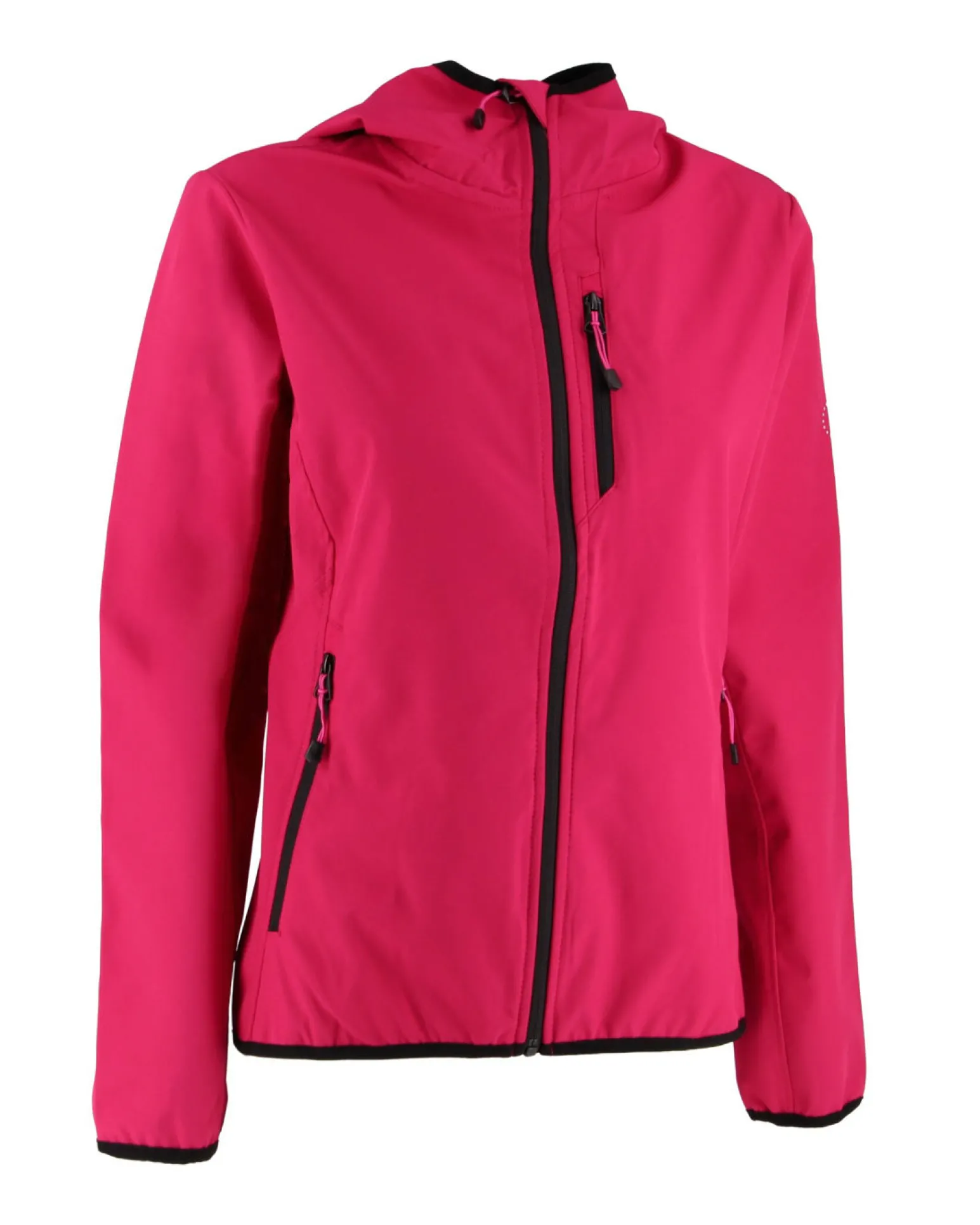 ON SPIRIT - GIUBBINO CON CAPPUCCIO SOFTSHELL DONNA FUXIA CON DETTAGLI NERI - ADELITA