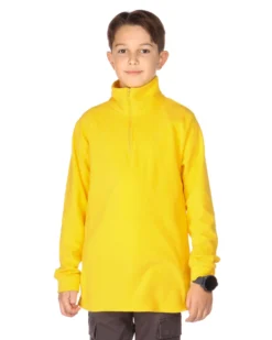 ON SPIRIT - Micropile da bambino giallo con mezza zip frontale - GIULIANO