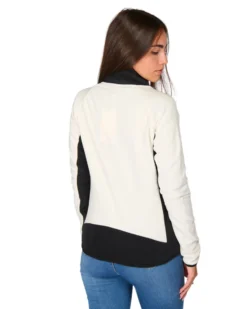ON SPIRIT - MICROPILE DONNA FULL ZIP BIANCO E NERO - AGNESE