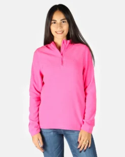 ON SPIRIT - MICROPILE DONNA  MEZZA ZIP FUXIA -  VALENTINA