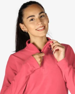 ON SPIRIT - MICROPILE DONNA MEZZA ZIP BIANCO - VALENTINA