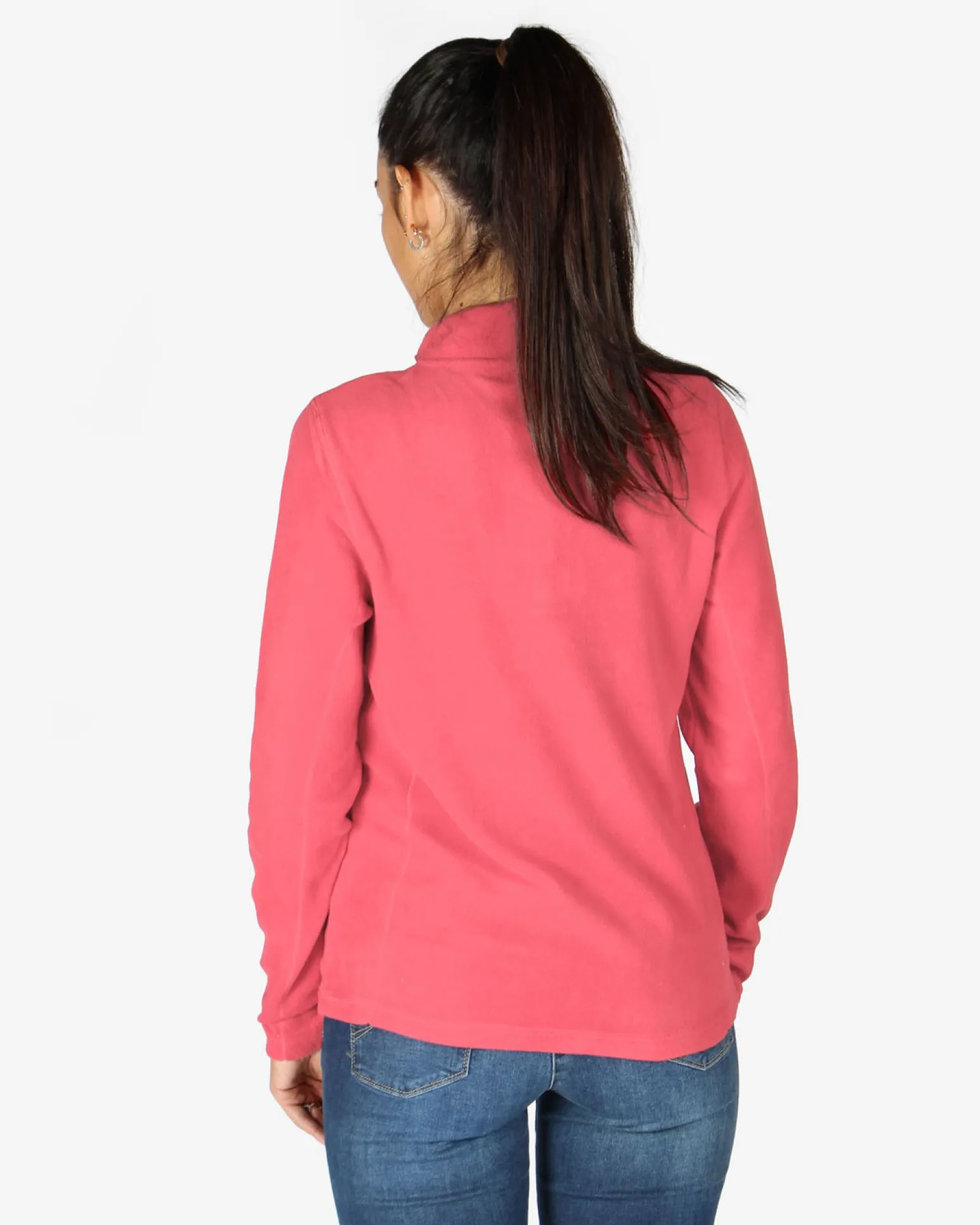 ON SPIRIT - MICROPILE DONNA MEZZA ZIP BIANCO - VALENTINA