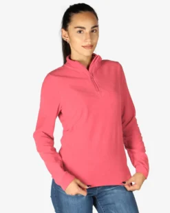 ON SPIRIT - MICROPILE DONNA  MEZZA ZIP CORALLO -  VALENTINA