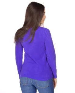 ON SPIRIT - MICROPILE DONNA MEZZA ZIP VIOLA - VALENTINA
