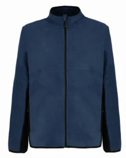 ON SPIRIT - MICROPILE UOMO FULL ZIP BLU E NERO - IVAN
