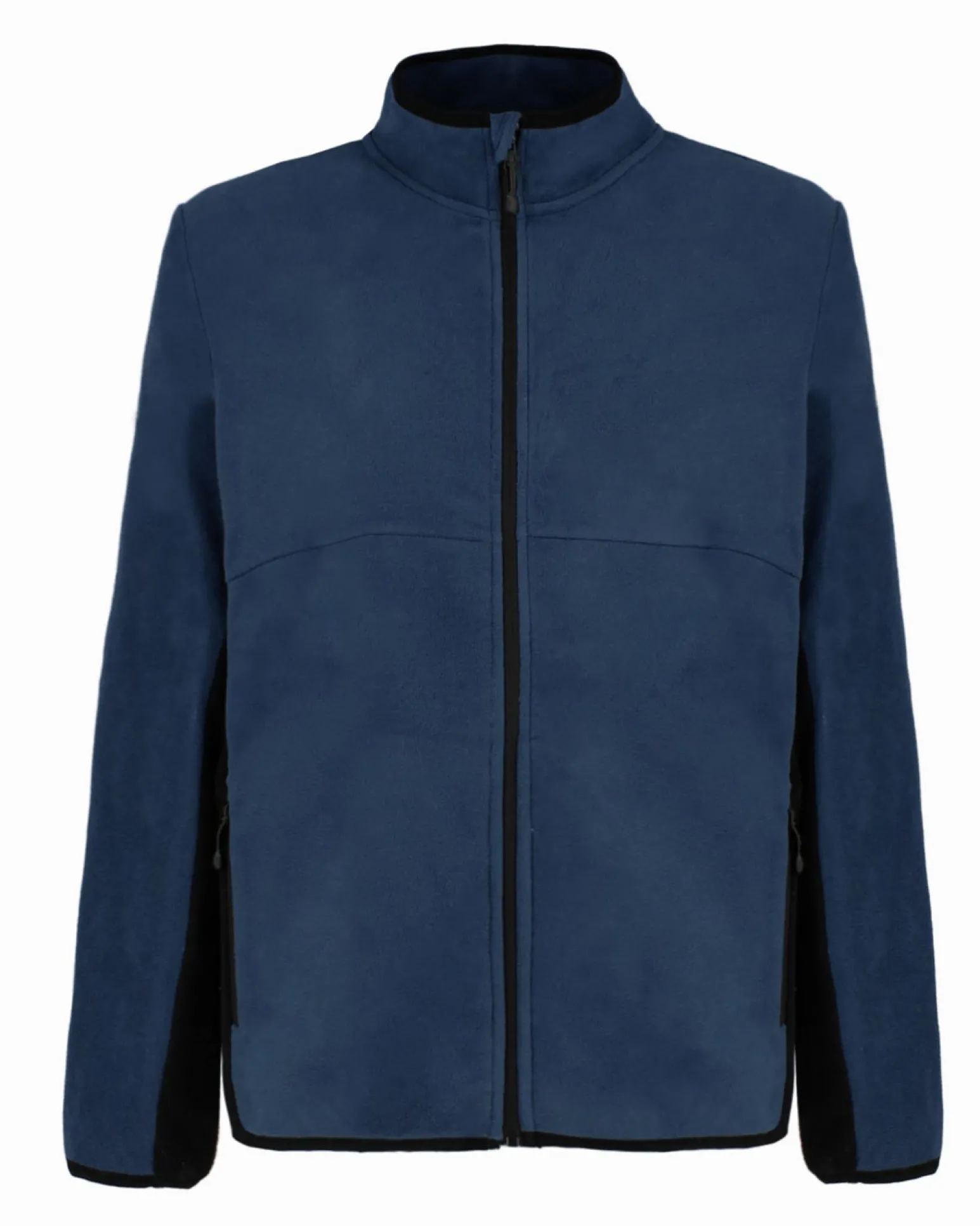 ON SPIRIT - MICROPILE UOMO FULL ZIP BLU E NERO - IVAN