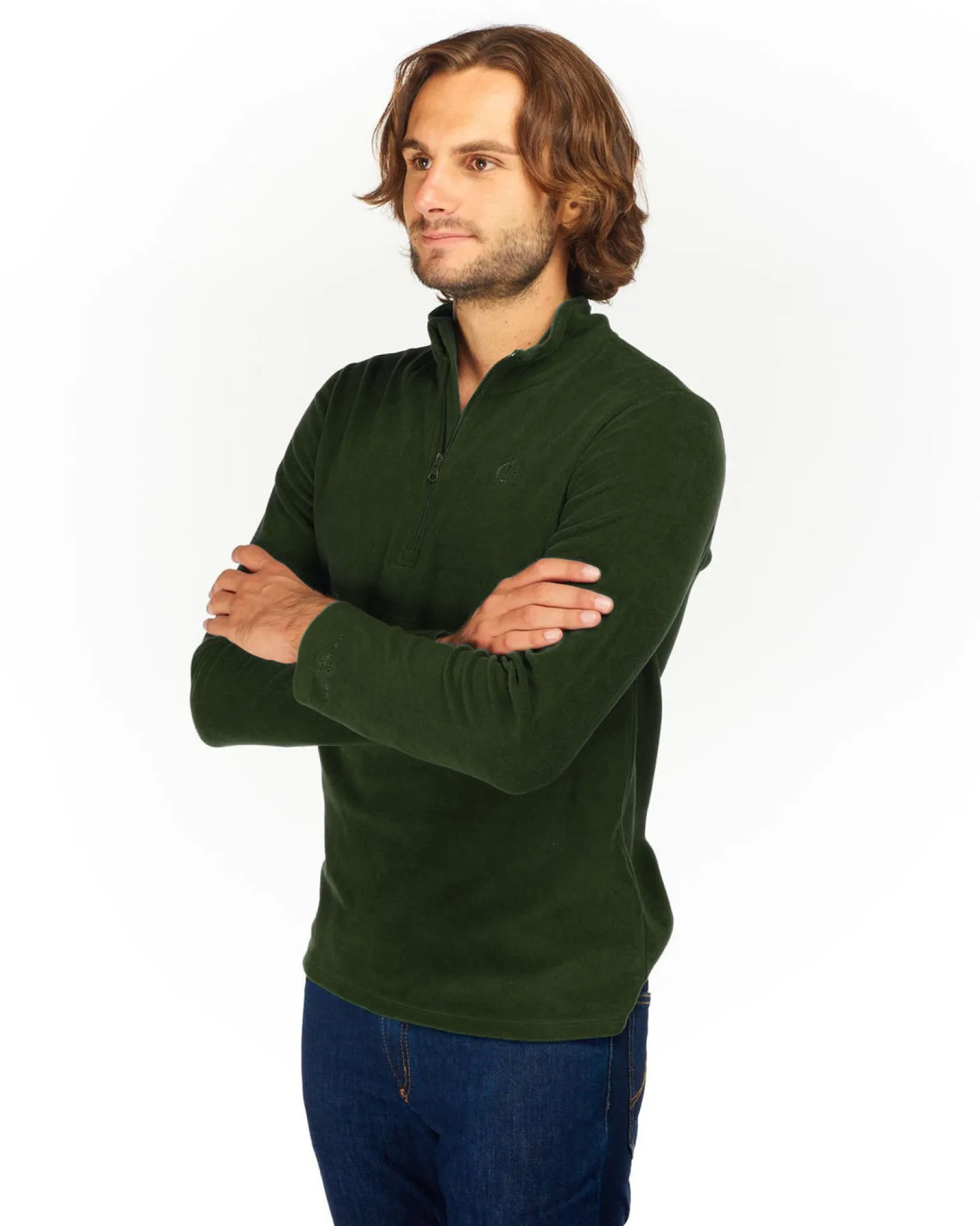 ON SPIRIT - MICROPILE UOMO MEZZA ZIP NERO - VITTORIO