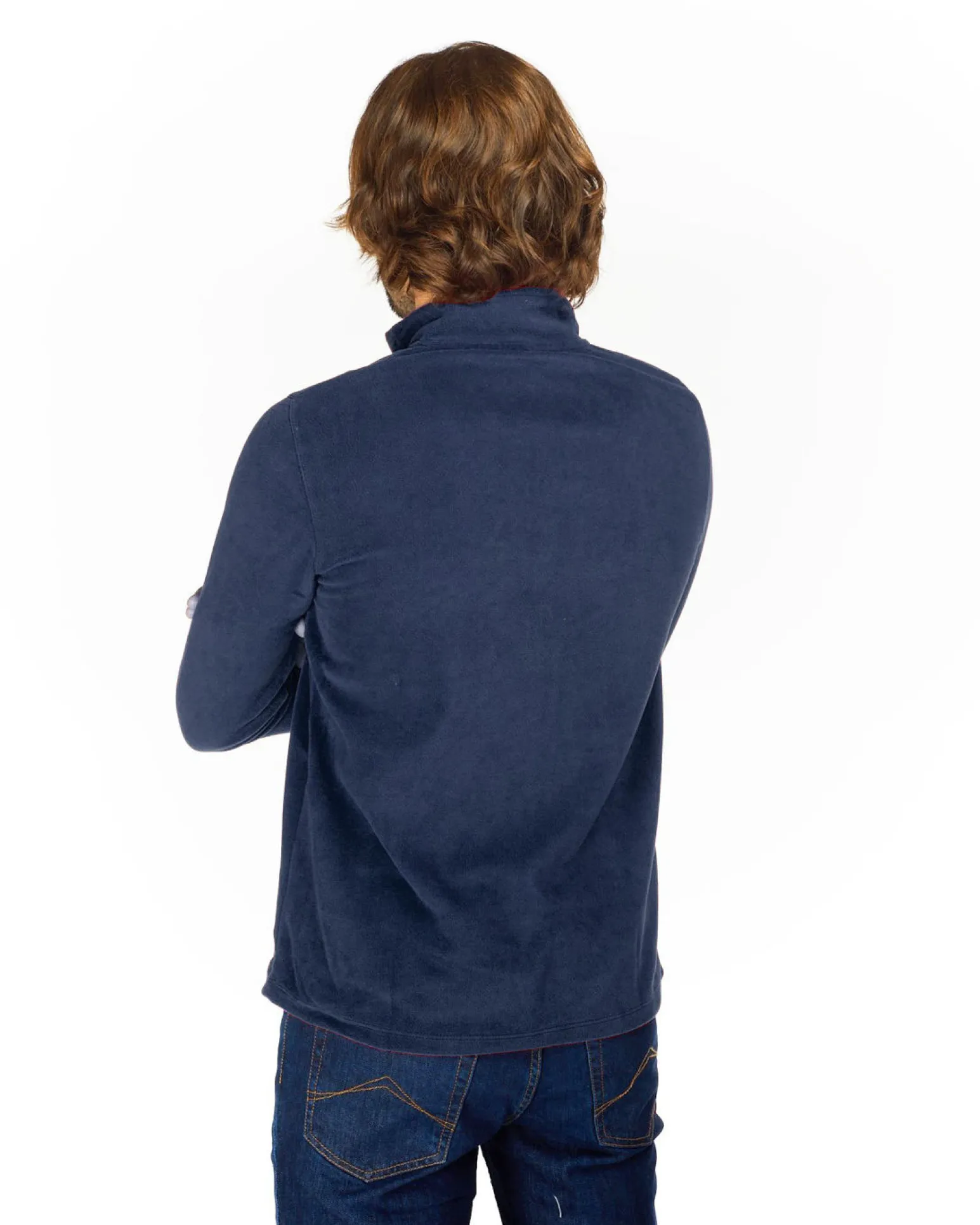 ON SPIRIT - MICROPILE UOMO MEZZA ZIP BLU - VITTORIO