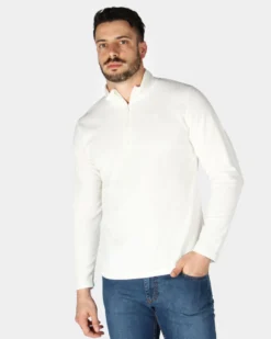ON SPIRIT - MICROPILE UOMO  MEZZA ZIP BIANCO - VITTORIO