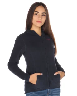 ON SPIRIT - PILE BLU CON CAPPUCCIO E FULL ZIP DA DONNA AD01135