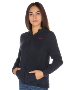 ON SPIRIT - PILE BLU CON CAPPUCCIO E FULL ZIP DA DONNA AD01135