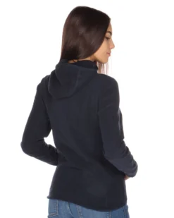 ON SPIRIT - PILE BLU CON CAPPUCCIO E FULL ZIP DA DONNA AD01135