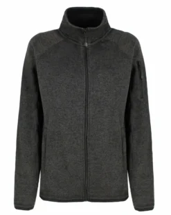 ON SPIRIT - Pile da donna nero con zip frontale in tessuto knit - AD01537 CLEOFE
