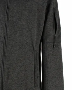ON SPIRIT - Pile da donna nero con zip frontale in tessuto knit - AD01537 CLEOFE