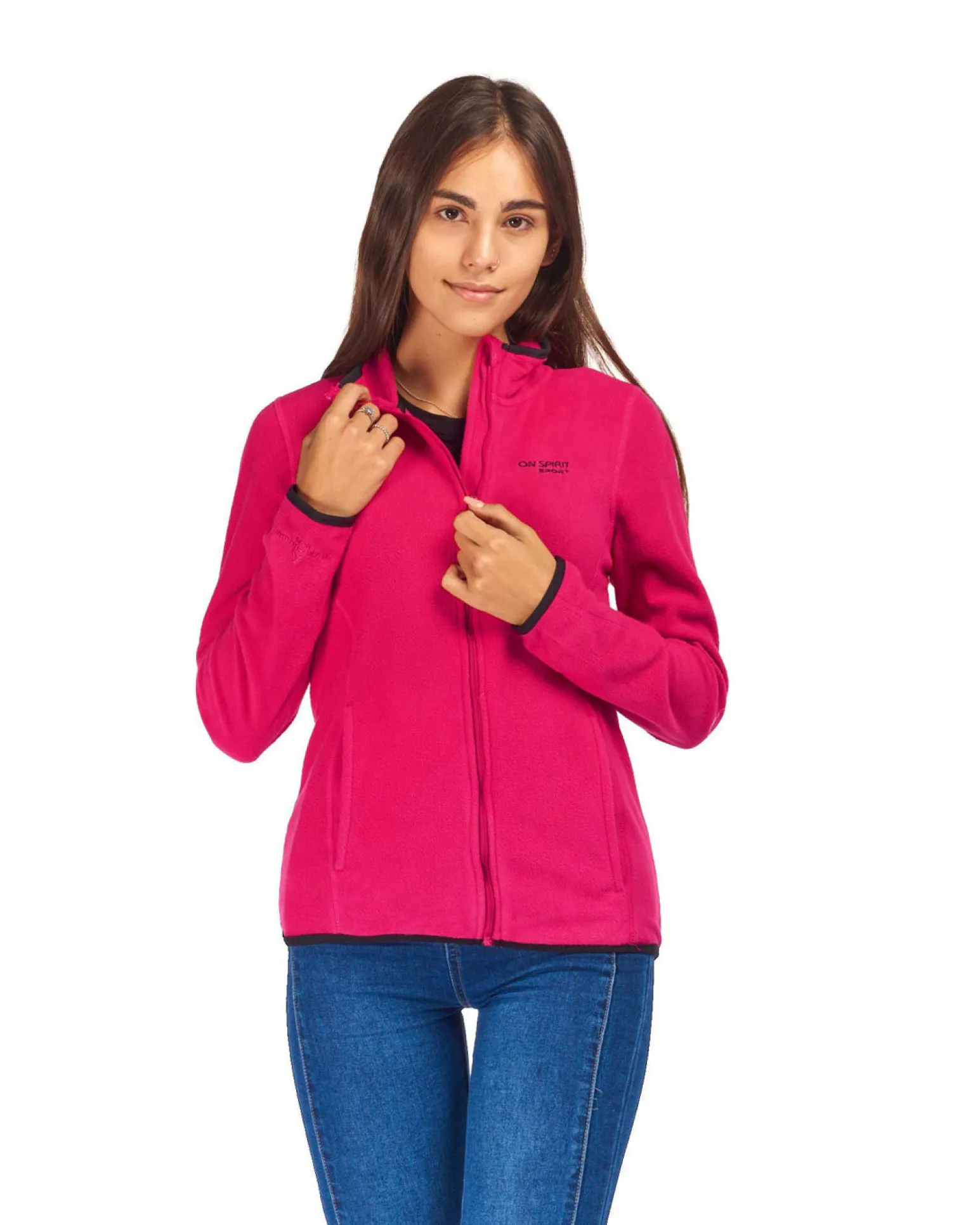 ON SPIRIT - PILE DONNA FULL ZIP FUXIA - LUANA