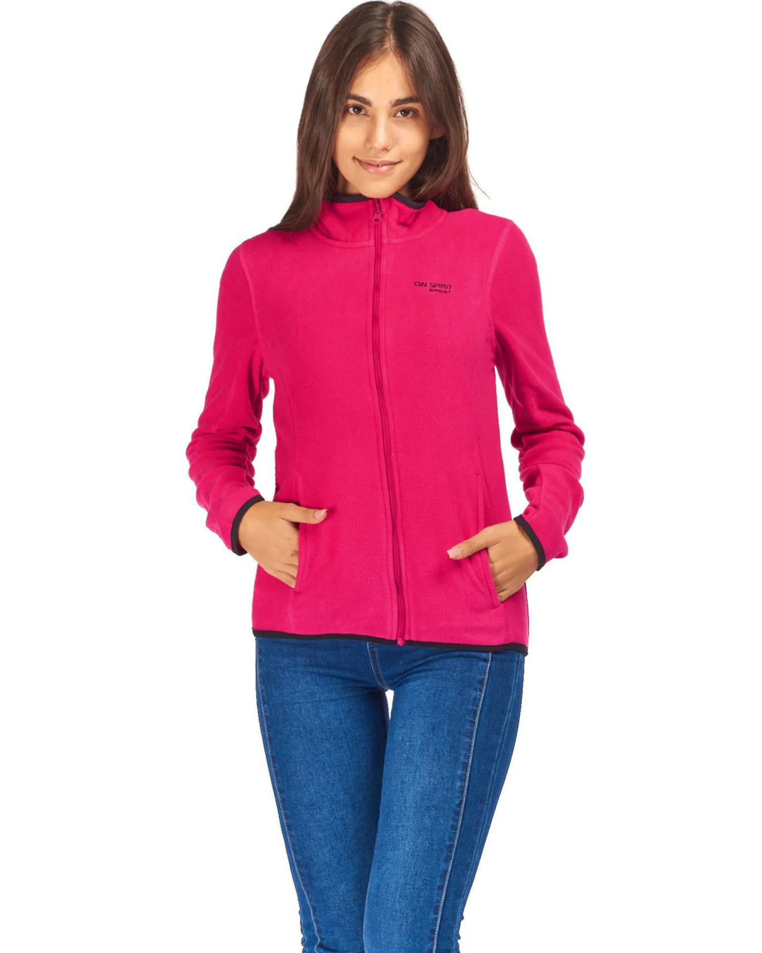 ON SPIRIT - PILE DONNA FULL ZIP FUXIA - LUANA