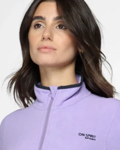 ON SPIRIT - PILE DONNA FULL ZIP LILLA - LUANA