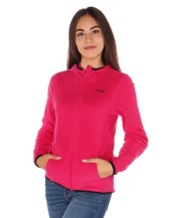ON SPIRIT - PILE FUXIA DA DONNA CON CAPPUCCIO E ZIP