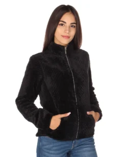 ON SPIRIT - PILE NERO FULL ZIP DA DONNA