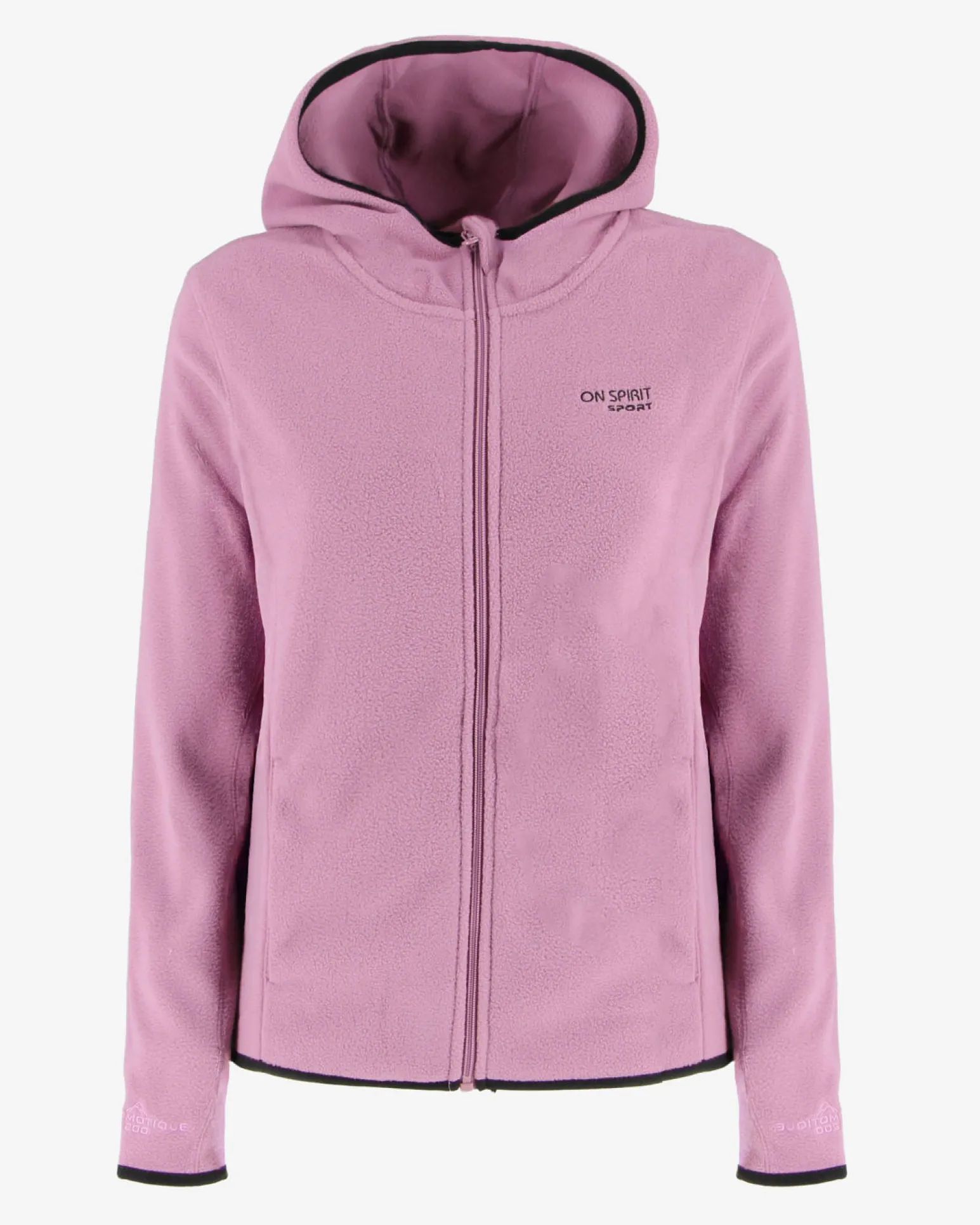 ON SPIRIT - PILE ROSA DA DONNA CON CAPPUCCIO E ZIP