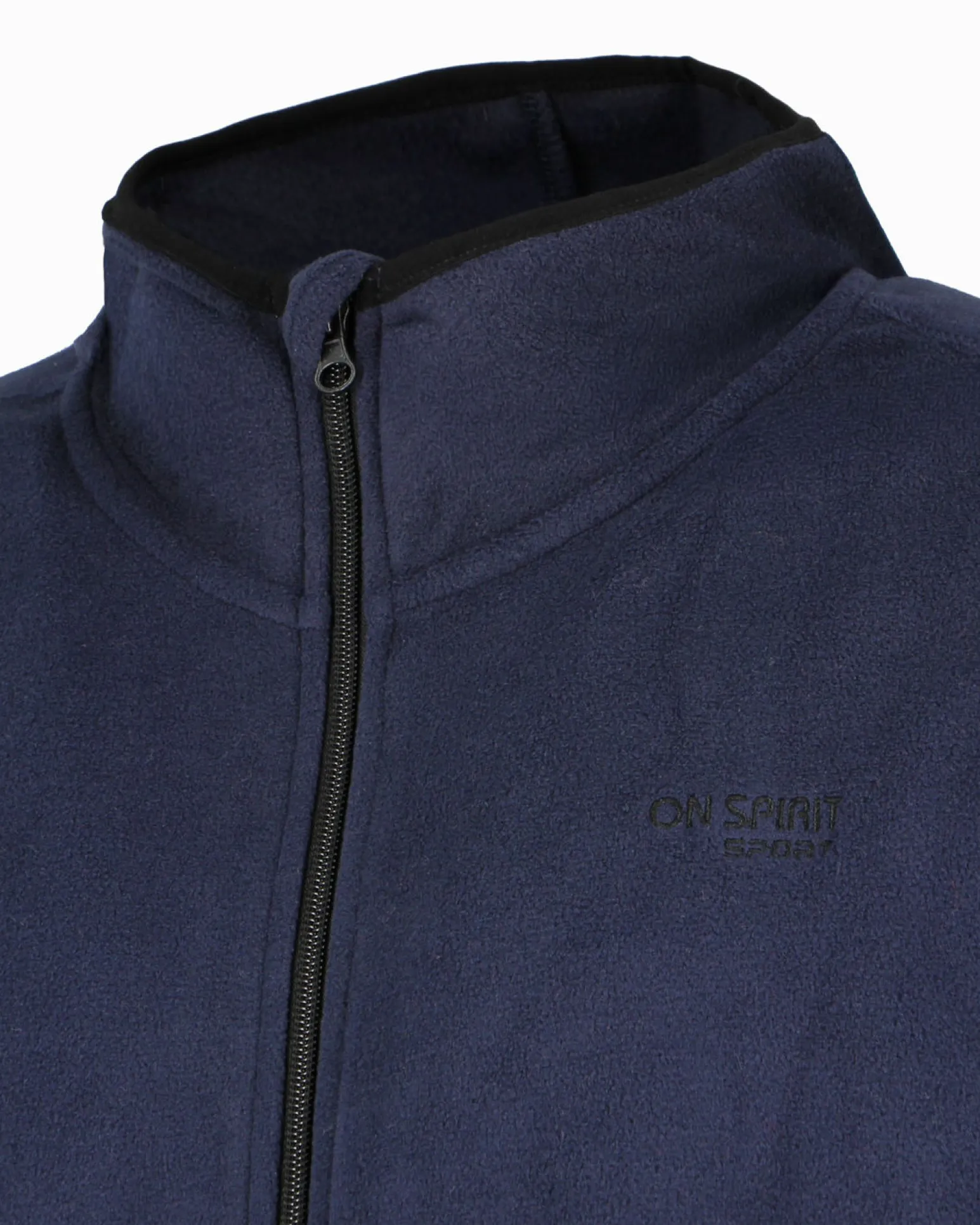 ON SPIRIT - PILE UOMO CON CAPPUCCIO FULL ZIP BLU SCURO - ANDREA
