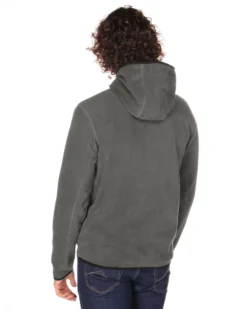 ON SPIRIT - PILE UOMO CON CAPPUCCIO FULL ZIP GRIGIO SCURO - ANDREA