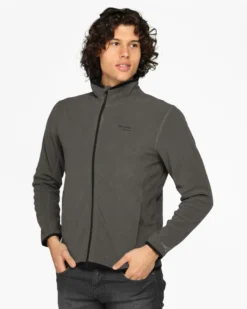 ON SPIRIT - PILE UOMO  FULL ZIP  GRIGIO SCURO -EMILIO