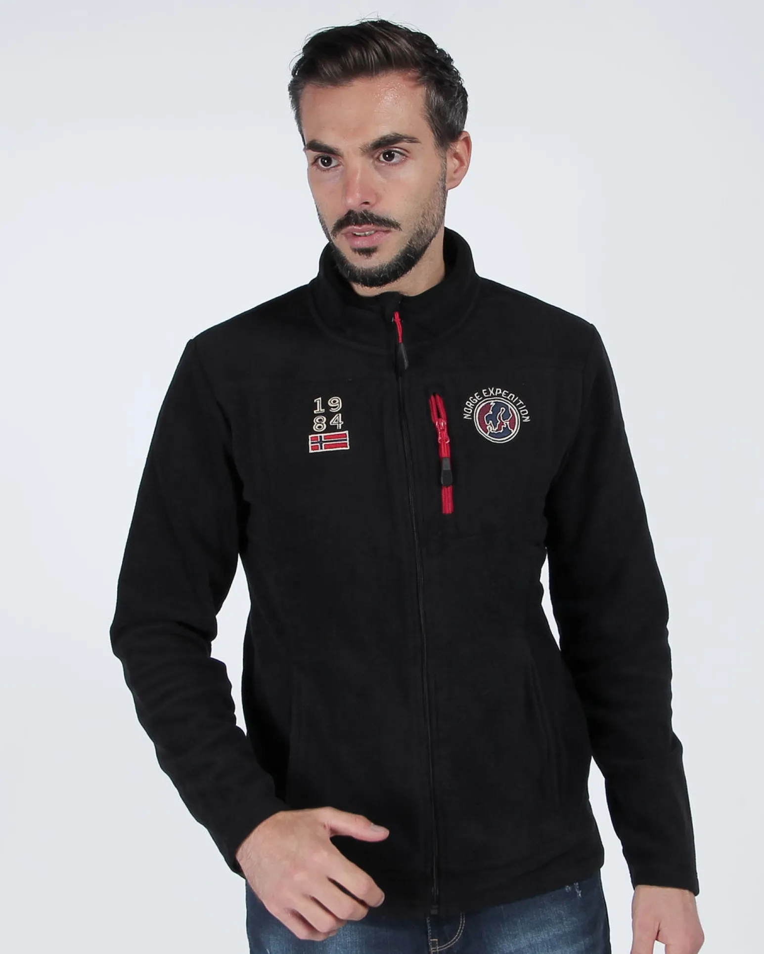 ON SPIRIT - PILE UOMO FULL ZIP NERO - MATTIA