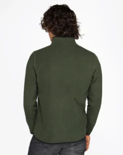 ON SPIRIT - PILE UOMO  FULL ZIP  VERDE MILITARE- EMILIO