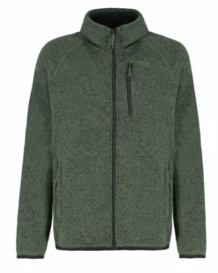 ON SPIRIT - Pile verde con zip frontale in tessuto knit polar da uomo - AU01951 CARLO